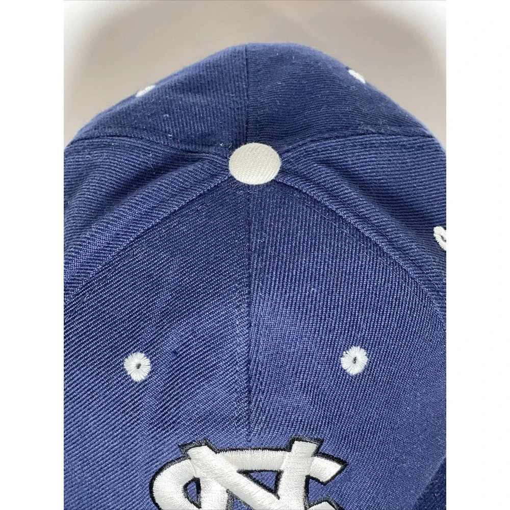 UNC Tar Heels Hat Navy Blue White Interlocking NC Logo Baseball Cap Mens